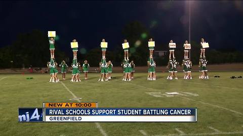 Greenfield-Greendale game dedicated to cheerleader with bone cancer