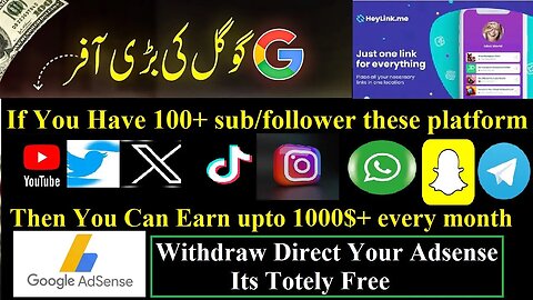 Earn From Google Link Earning || Heylink.me || How To Earn Money Online, Earn From Google Adsense,