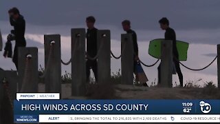 High winds across San Diego County