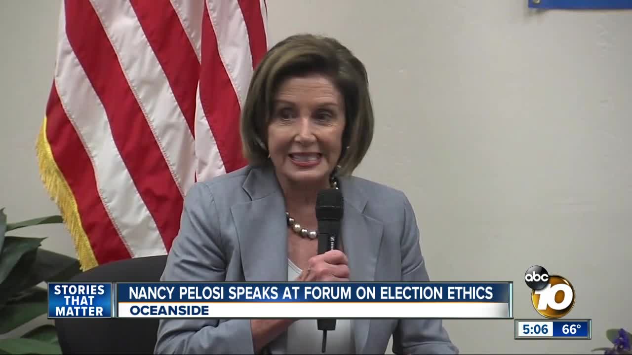 Pelosi attends community forum in Oceanside