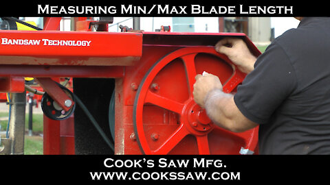 Measuring Min/Max on bandsaw blades for sawmills and resaws