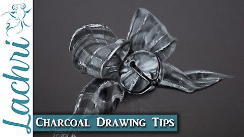 Charcoal Drawing Tips - Christmas Bell