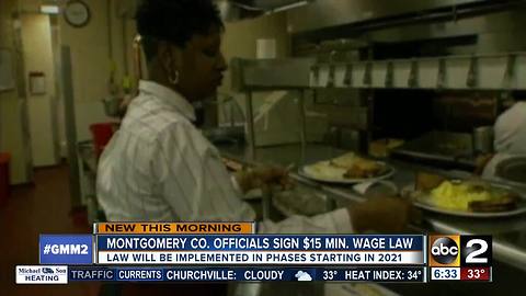 Montgomery Co. signs $15 minimum wage bill into law
