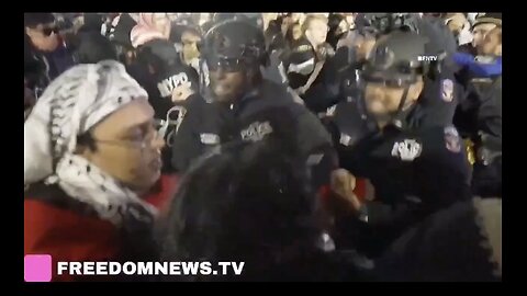 Captioned - Pro-Palestinian protests at Columbia university