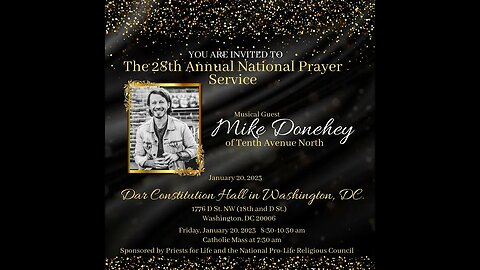 Join us at the National Prayer Service for live music from Mike Donehey of Tenth Avenue North