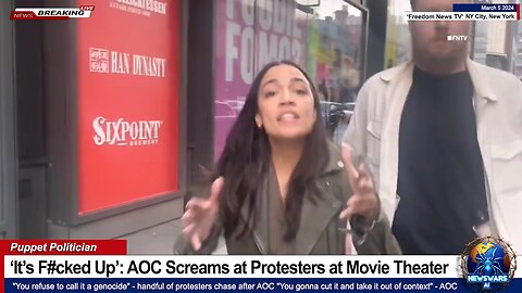 ‘It’s F#cked Up’: AOC Screams at Protesters at Movie Theater in Brooklyn, NY