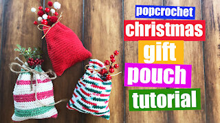 Crochet Christmas Gift Pouch