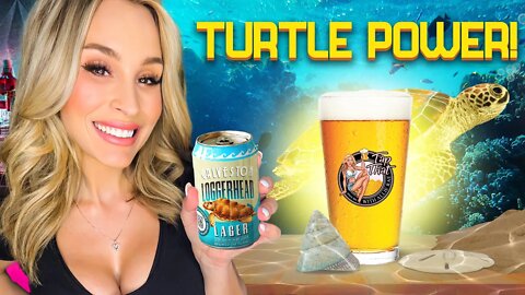 Sea Turtle Approved?! Loggerhead Lager Galveston Island Brewing Craft Beer Review w/ @The Allie Rae​