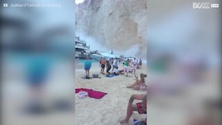 Isola di Zante: frana in spiaggia ferisce i bagnanti