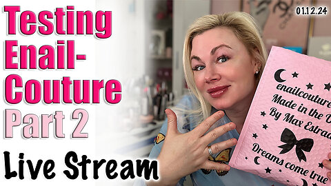 Live Testing out Enail Couture, Blue At Home Manicure! Part 2