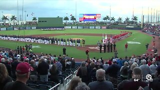 First spring training game between Astros and Nationals held in West Palm Beach
