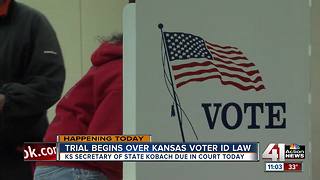 Trial begins over Kansas voter ID law