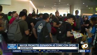 Mayor promotes Convention Center expansion as Comic-Con 2018 begins