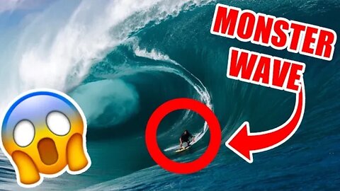 Surfer Rides Monster Wave | Dangerous Surfing Waves