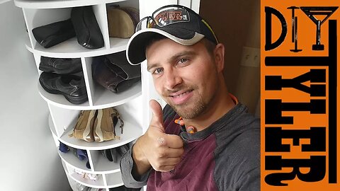 Build a MASSIVE Rotating Shoe Rack | Store All Your Shoes In A Small Closet