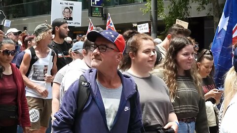 LIVE - Protest Melbourne Ground (Bourke Street) 27-Nov-2021 Part 1 (Photography George Koromilas)