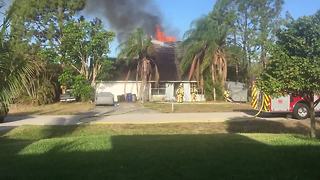 Home destroyed by fire in San Carlos Park Friday