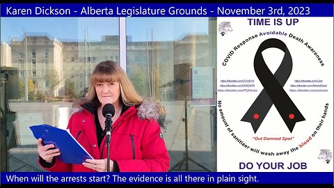 Karen Dickson - Alberta Legislature Grounds - November 3rd, 2023