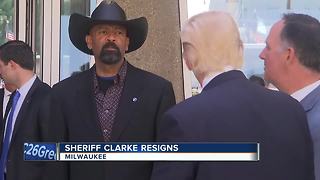 Milwaukee County Sheriff David Clarke has resigned