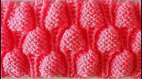 Simple beautiful pattern knitting needles Raspberry