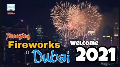 New Year Fireworks on Burj Khalifa in Dubai | Happy New Year 2021