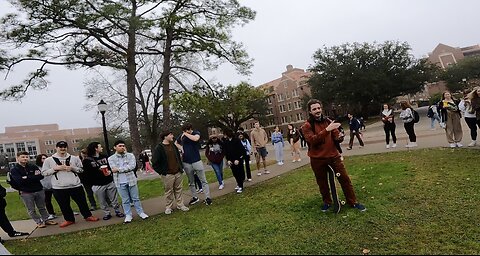 FSU: Esoteric Student Questions Validity of the Bible, Crowd of about 20-25 Students Form, Women Defend Abortion, Catholic Partial Preterist Claims Church Has Authority to Change the Sabbath, Ministering to a Buddhist
