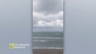 Winds kick up waves on Georgian Bay