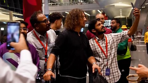 Fans pour into Doha airport for World Cup, including Carles Puyol