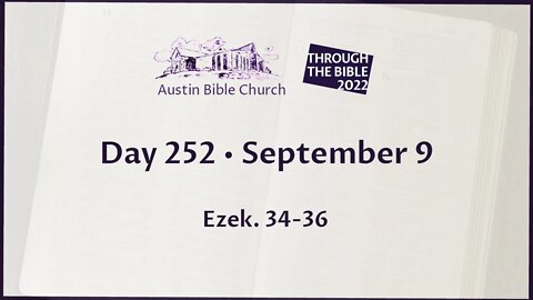 Through the Bible 2022 (Day 252)