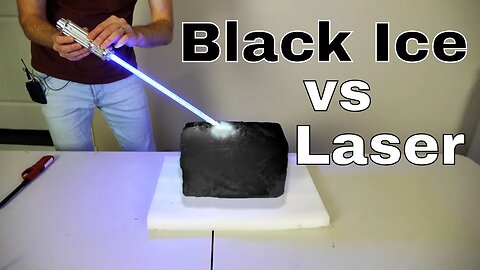 What Happens When You Shine a 5W Burning Laser on Black Ice?