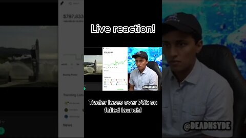 Reaction - Lost over 70k in one launch (live trading, crypto, stock market, btc, bitcoin #shorts
