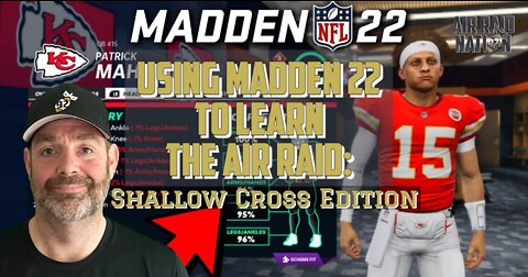 Using Madden 22 to learn the Air Raid: Shallow Cross Edition