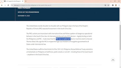 美国政府在南中国海问题上对菲律宾的支持