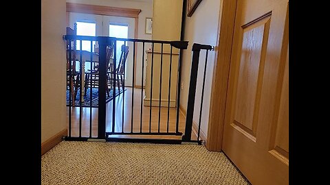 29.3"-46" Wide Auto Close Safety Baby Gate, Yacul Pressure Mount Child Gate, 30" Tall, Easy Wal...