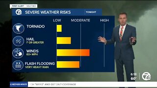 Chance of severe storms today in metro Detroit