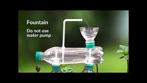 Making a water fountain WITHOUT ELECTRICITY - At home from PLASTIC BOTTLES