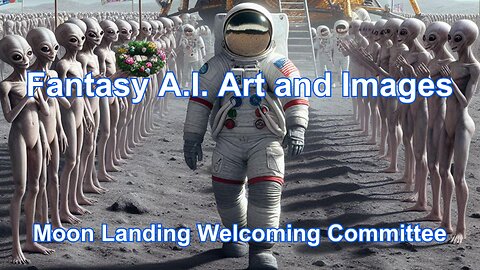 A.I. FANTASY ART: Moon Landing Welcoming Committee