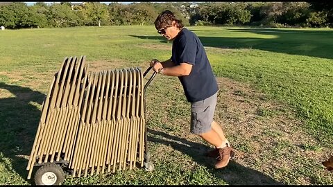 Stack, Store, Move Metal Folding Chairs Using Just a Hand Truck/Dolly!