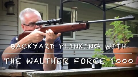Backyard plinking with my Walther force 1000 .177 break barrel pellet rifle. So much fun!