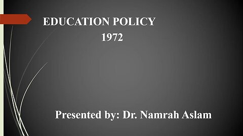 Education Policy 1972