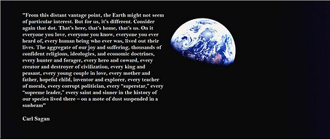 Carl Sagan - Pale Blue Dot -Original 1990