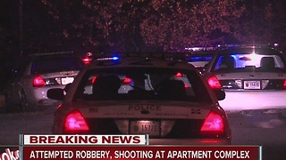 Attempted robbery, shooting at apartment complex