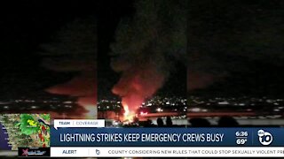 Lightning strikes keep local emergency crews busy