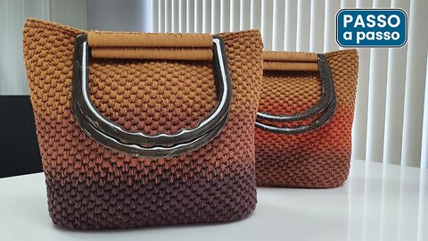 Bolsa de crochê FÁCIL com Linha Fashion EGITO | Passo a passo COMPLETO