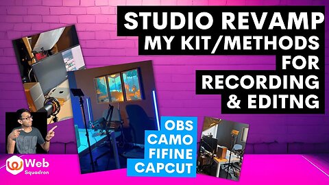 My Studio and Recording Kits and Methods - October 2023 - Reincubate Camo OBS FiFine CapCut Pro