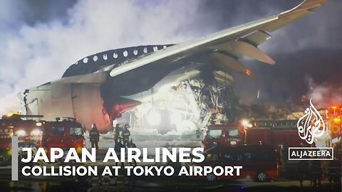 Japan Airlines plane bursts into flames on Tokyo runway after collision