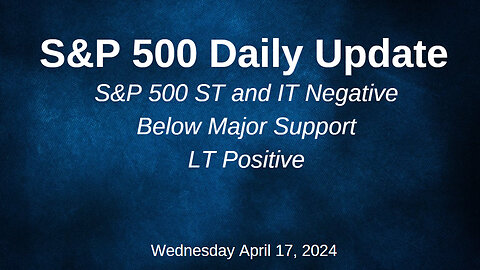 S&P 500 Daily Market Update for Wednesday April 17, 2024