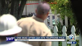 Woman killed Greenacres crash after car hits pole