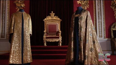 King Charles adorned in glittering gold robes worn by ancestors
