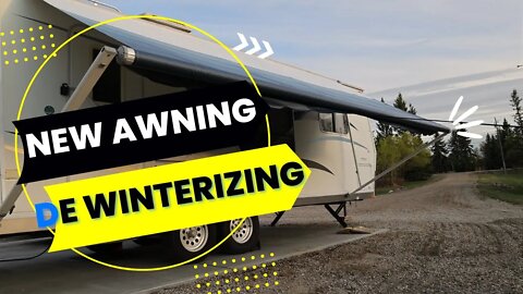 Awning Replacement Shade Pro | DE Winterized Camper or RV | Raised Garden Beds!